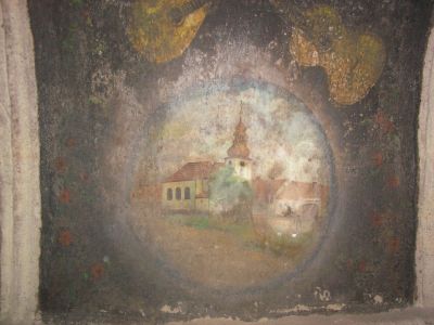 Malba zobrazujc kostel v Havrankch.